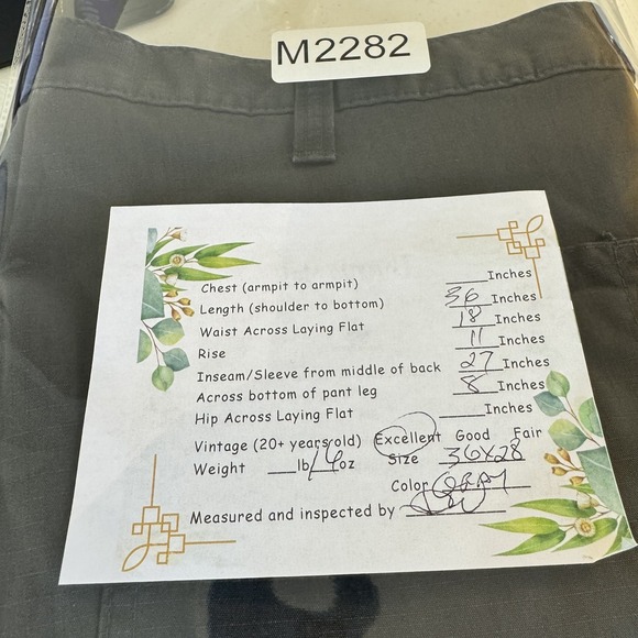 Carhartt Pants Mens 36x28 Gray Relaxed Fit Ripstop Outdoor Workwear Utility - Picture 8 of 8